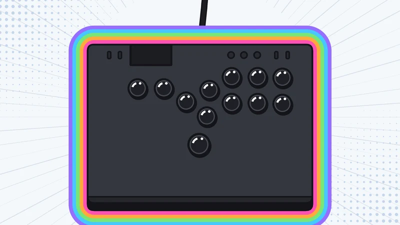 Razer Kitsuneの天板とボタン配置のイラスト
