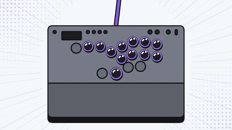 Victrix Pro KO PlayStation版の天板とボタン配置のイラスト